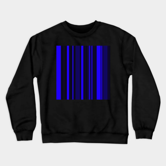 blue and black linear abstract pattern Crewneck Sweatshirt by pauloneill-art